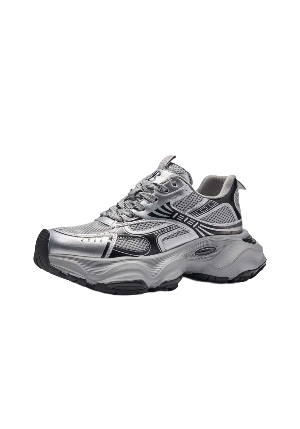 EBLAN丨SMOKE SHADOW Dad Shoes-Black&Sliver - PSYLOS 1, EBLAN丨SMOKE SHADOW Dad Shoes-Black&Sliver, Chunky Sneakers, EBLAN, PSYLOS 1